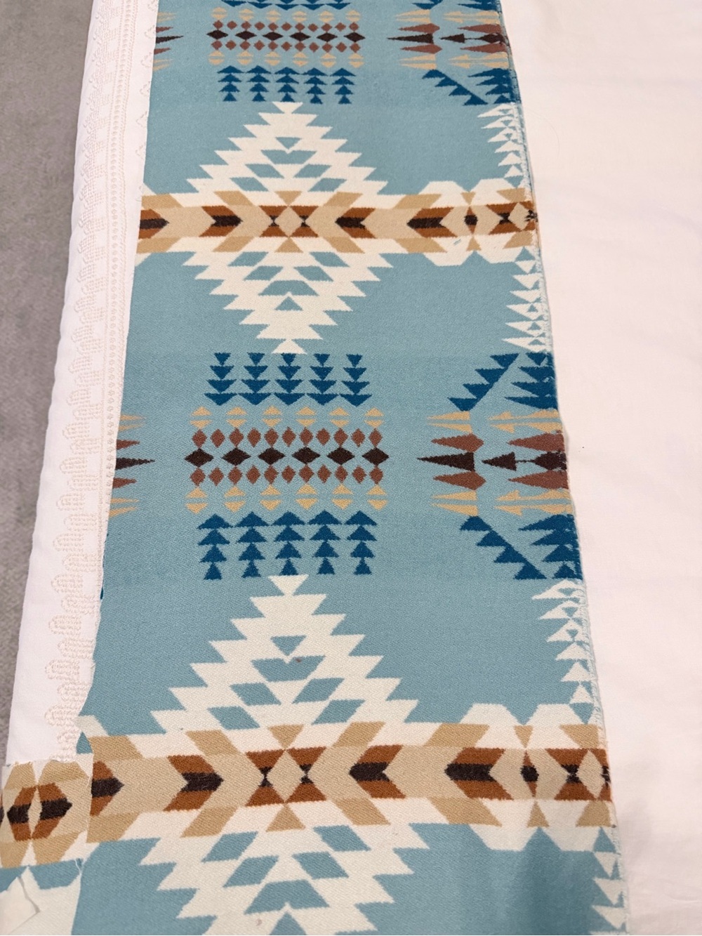 Authentic Pendleton Wool Fabric 2 panels 13"x74" each